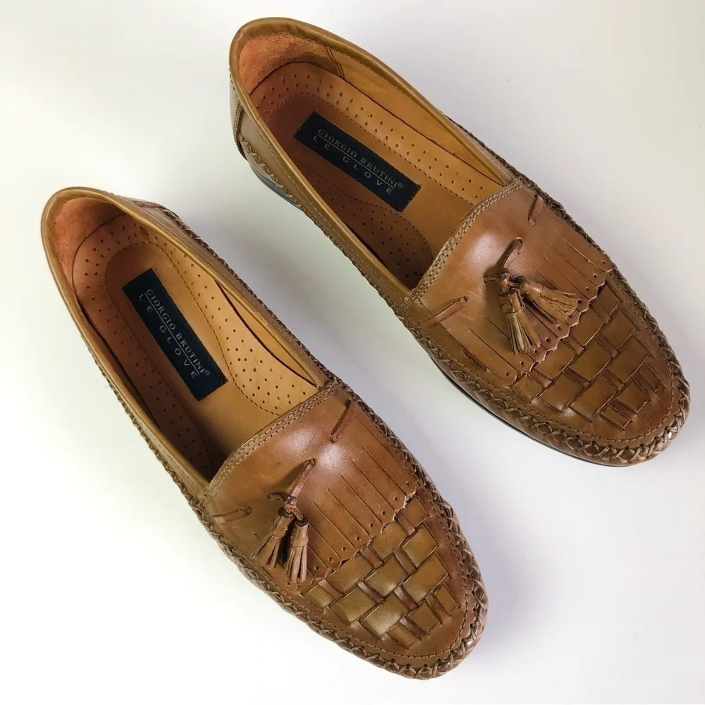 LAST CHANCE: Giorgio Brutini Le Glove Woven Tasseled Loafers